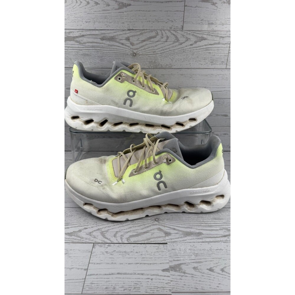 On Cloudtilt 3ME10102348 White Lime 10D Mens Sneakers Mesh Running Shoes #844